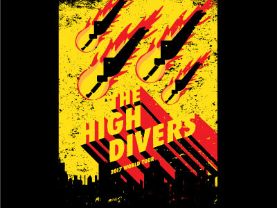 The High Divers divers domination fire tour poster typography