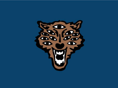 L M 1 eyes head logo snarling wolf