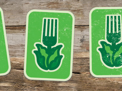 Growfood design icon illustration logo typography vector