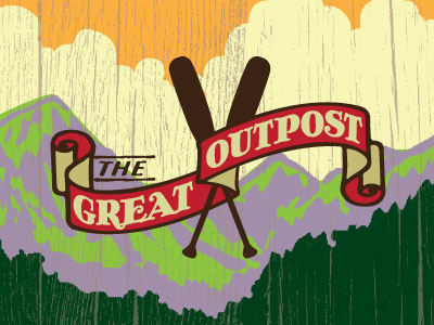 Great Outpost design icon illustration logo typography vector