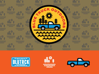 Blue Truck Outdoors branding design fresh logo outdoors packaging typography