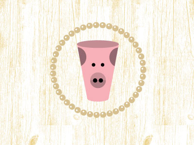 Pig Pint design fresh icon illustration logo packaging poster restaurants retro typography vector