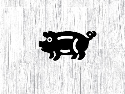 PPP Pig design fresh icon illustration logo packaging poster restaurants retro typography vector