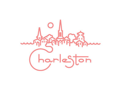 Charleston design fresh icon illustration logo packaging poster restaurants retro typography vector