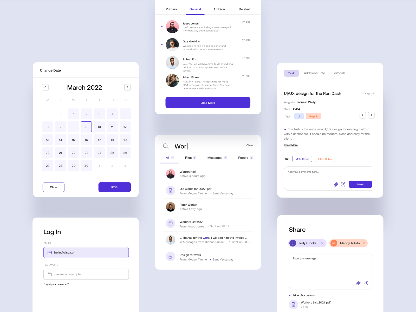 Upfly | UI components by Mariia Chabak for visux on Dribbble