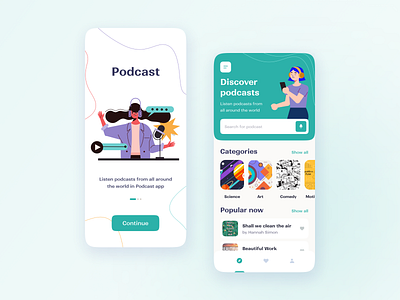 Podcast app by Layo on Dribbble