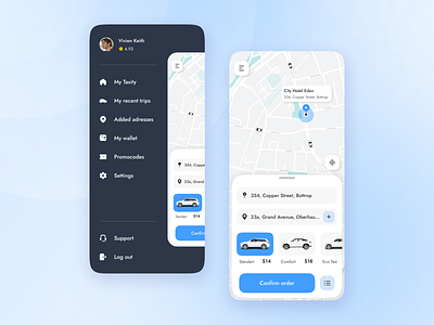 Taxity mobile app by Layo on Dribbble