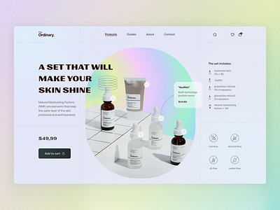 The Ordinary product page concept cosmetics design ecommerce flat home layo product product design product page studio ui user experience user interface ux website