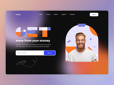 EasyPay bank branding dark design finance flat form graphic design home layo mail payment studio ui user experience user interface ux