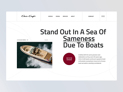 Chris-craft boat company animation boat branding design flat home landing layo logo motion graphics scroll studio ui user experience user interface ux