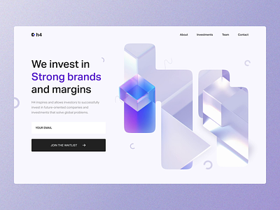 H4 investors landing page 3d after effects branding crypto cta design flat home invest landing page layo motion motion graphics parallax scroll studio ui user experience user interface ux