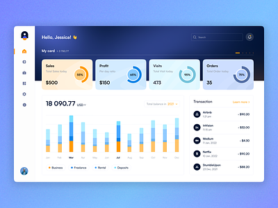 Movmoney dashboard admin banking branding card dashboard design finance flat graphic home interface layo money navigation sales statistic studio transa ui ux