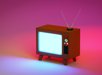 Tv 3d advertisement design illustration modelling rendering tv tv show