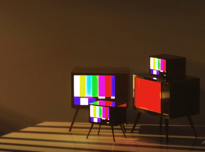 TVs 3d advertisement illustration modelling rendering tv