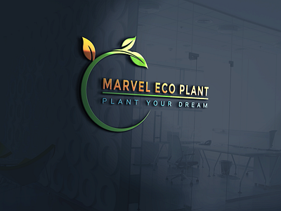 Eco logo graphic design illustration logo minimal vector
