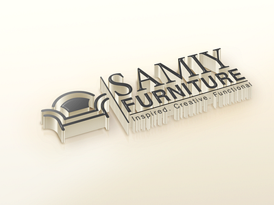 Furniture logo graphic design illustration minimal typography vector