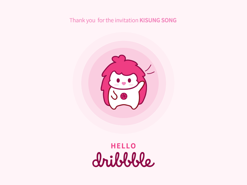 Hello, dribbble! animation character debut firstshot flat gif loop