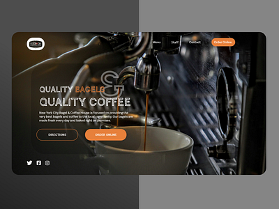 Coffee Shop Landing Page branding coffee coffee shop design ui web