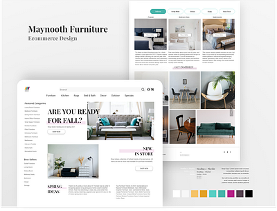 Maynooth Furniture Design branding design furniture store ui ux website concept website design