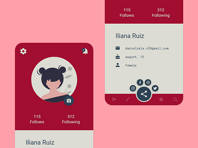 Day 6 - User Profile daily 100 challenge dailyui day6 design ui userprofile