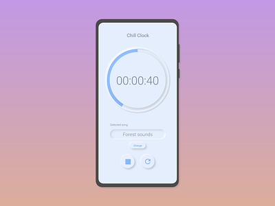 Day 14 - Countdown Timer app chill dailyui day14 design neomorphism ui