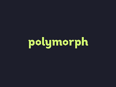 Polymorph intro logo minimalist polymorph shapes typo