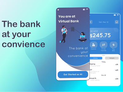 Banking App - UI android mobile mobile ui design mobile uiux typography ui ui design ux