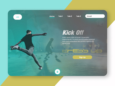 Soccer Landing Page Mockup android design dashboard ui design figma ui design