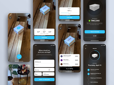 AR parcel tracking application design mobile app design ui ux