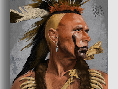 Portrait0 art digital digitalart digitalportrait drawing freehand drawing illustration nativeamerican nativeindian painting portrait portrait art procreate realistic realisticart watercolor watercolorart