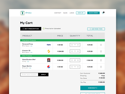 Upload Prescription - 4macy cart design e commerce edit flat green medicines modal prescription product upload