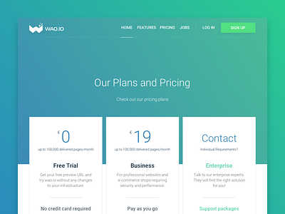 Pricing Page wao.io