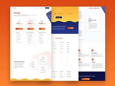 Sloppy.Io Pricing Page blue blue and yellow bold containers docker hosting germany illustrations pricing pricing page pricing plan pricing plans user interface user interface experience vector