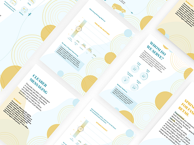 PDF Presentation Template baby blue blue cars circles illustration marketing marketing collateral marketing presentaion pastels pdf design presentation yellow