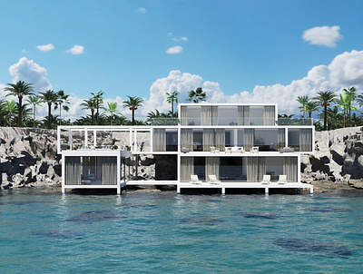 Ocean exterior / view 01 3ds max corona render exterior visualization