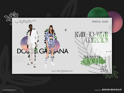 Dolce & Gabbana Banner Design | Spring 2020 ads advertisement banner branding design dolcegabbana graphic design illustrator photoshop poster typography vector