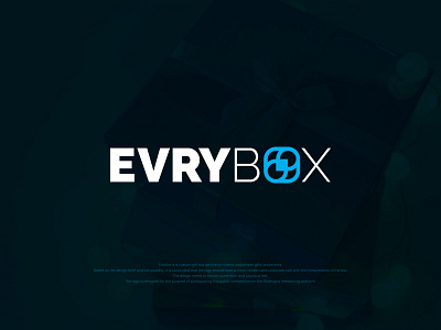 EVRY Box - Custom Gift Box Service adobe blue box brand branding corporate design evry gift graphic design identity illustrator logo modern premium present typeface typography vector wordmark