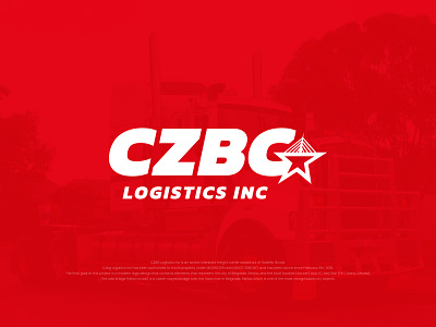 CZBG Logistics Inc adobe belgrade branding bridge czbg design graphic design identity illustrator lettermark logistics logo motion red speed star trucking typography vector wordmark