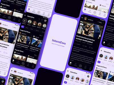 InternEws - News for People by People adobe app design experience figma graphic design interface media mobile news platform product sketch social ui uiux user ux uxui xd
