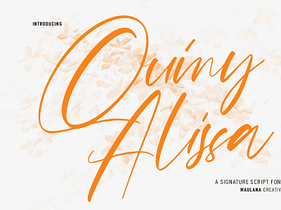 Quiny Alissa Signature Script Font