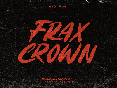 Fraxcrwon Handwritten Brush Font nostalgic vintage