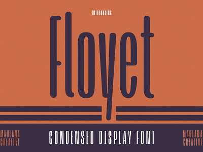 Floyet Condensed Display Font animation nostalgic