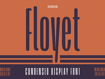 Floyet Condensed Display Font animation nostalgic