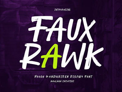 Fauxrawk Handwritten Display Font grunge