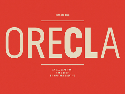 Orecla Sans Serif Display Font