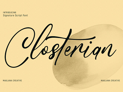 Closterian Script Font 3d animation beauty branding calligraphy fashion font fonts graphic design handmade lettering logo motion graphics script sunshine typeface ui wedding winter writing