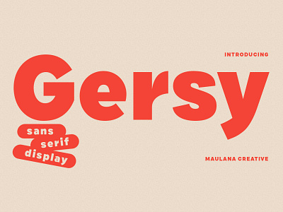 Gersy Sans Serif Display Font 3d animation branding design font fonts graphic design grunge handmade font illustration logo maulana creative modern font motion graphics nostalgic sans font sans serif sans serif font ui wedding font