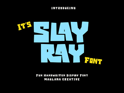 Slayray Bouncy Display Font 3d animation branding design display font font fonts graphic design grunge illustration logo modern font motion graphics nostalgic sans font ui