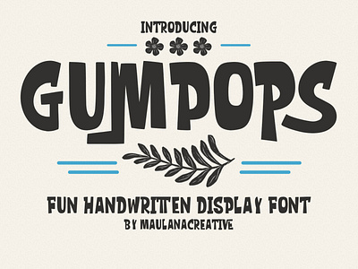 Gumpops Handwritten Display Font