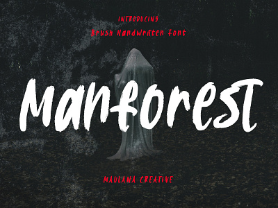 Manforest Handwritten Display Font brush font halloween font horror font